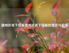 德州扑克下线版德州扑克下线版的变迁与启示