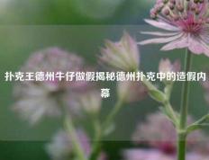 扑克王德州牛仔做假揭秘德州扑克中的造假内幕