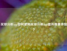 买球分析app如何使用买球分析App提升观赛体验？