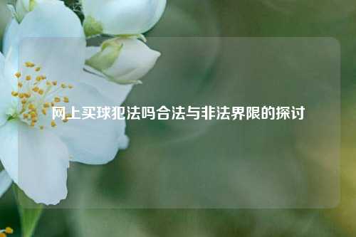 网上买球犯法吗合法与非法界限的探讨