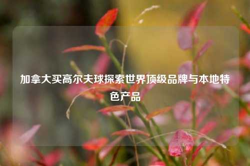 加拿大买高尔夫球探索世界顶级品牌与本地特色产品