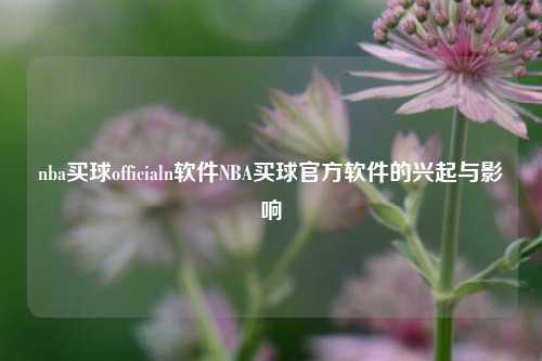 nba买球officialn软件NBA买球官方软件的兴起与影响