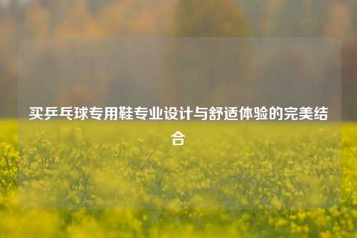 买乒乓球专用鞋专业设计与舒适体验的完美结合