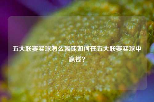 五大联赛买球怎么赢钱如何在五大联赛买球中赢钱？